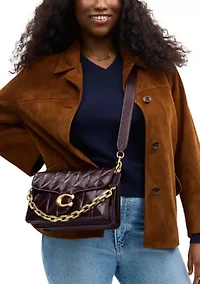 Chain Tabby Shoulder Bag with Quilting 