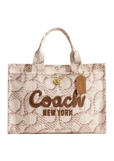 Signature C Printed Canvas Cargo Tote Bag