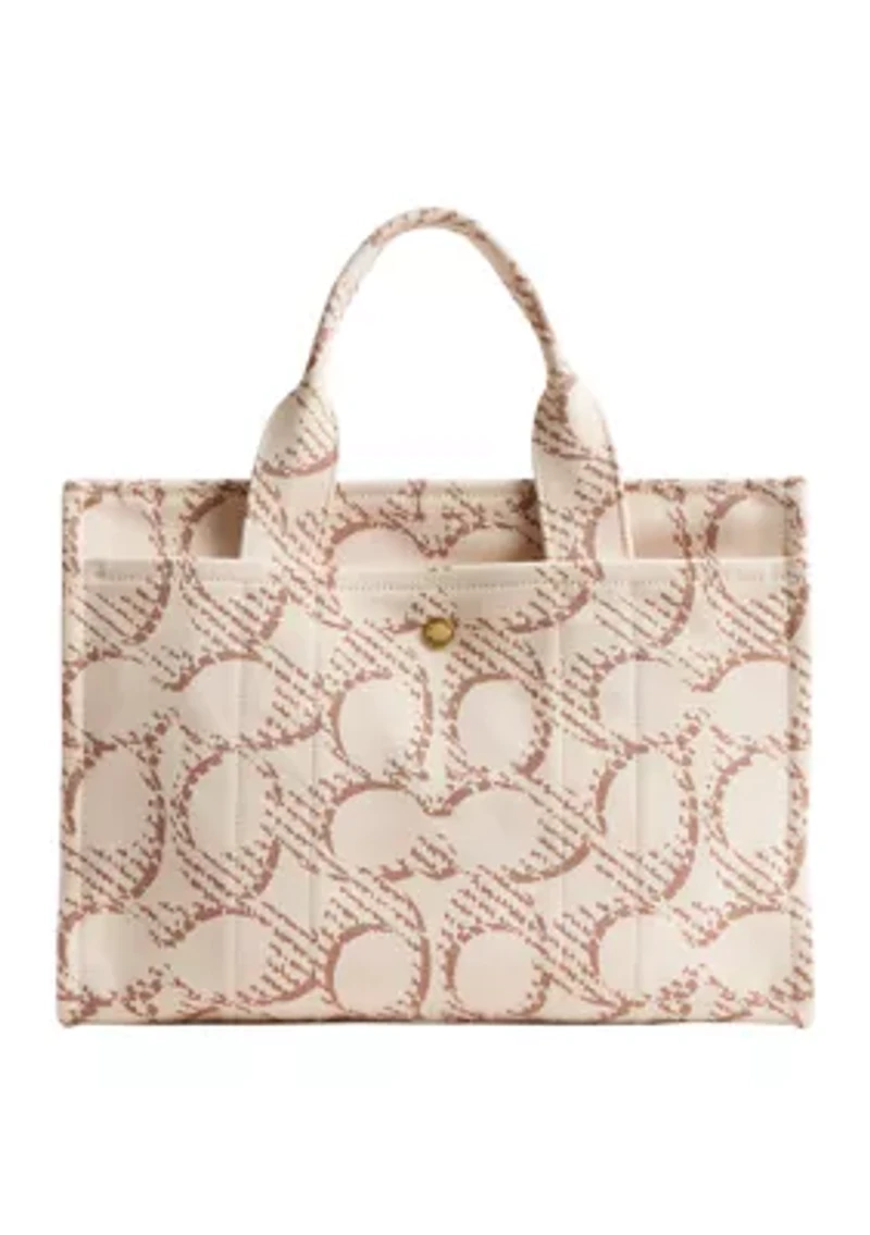 Signature C Printed Canvas Cargo Tote Bag