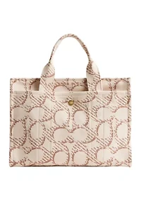 Signature C Printed Canvas Cargo Tote Bag