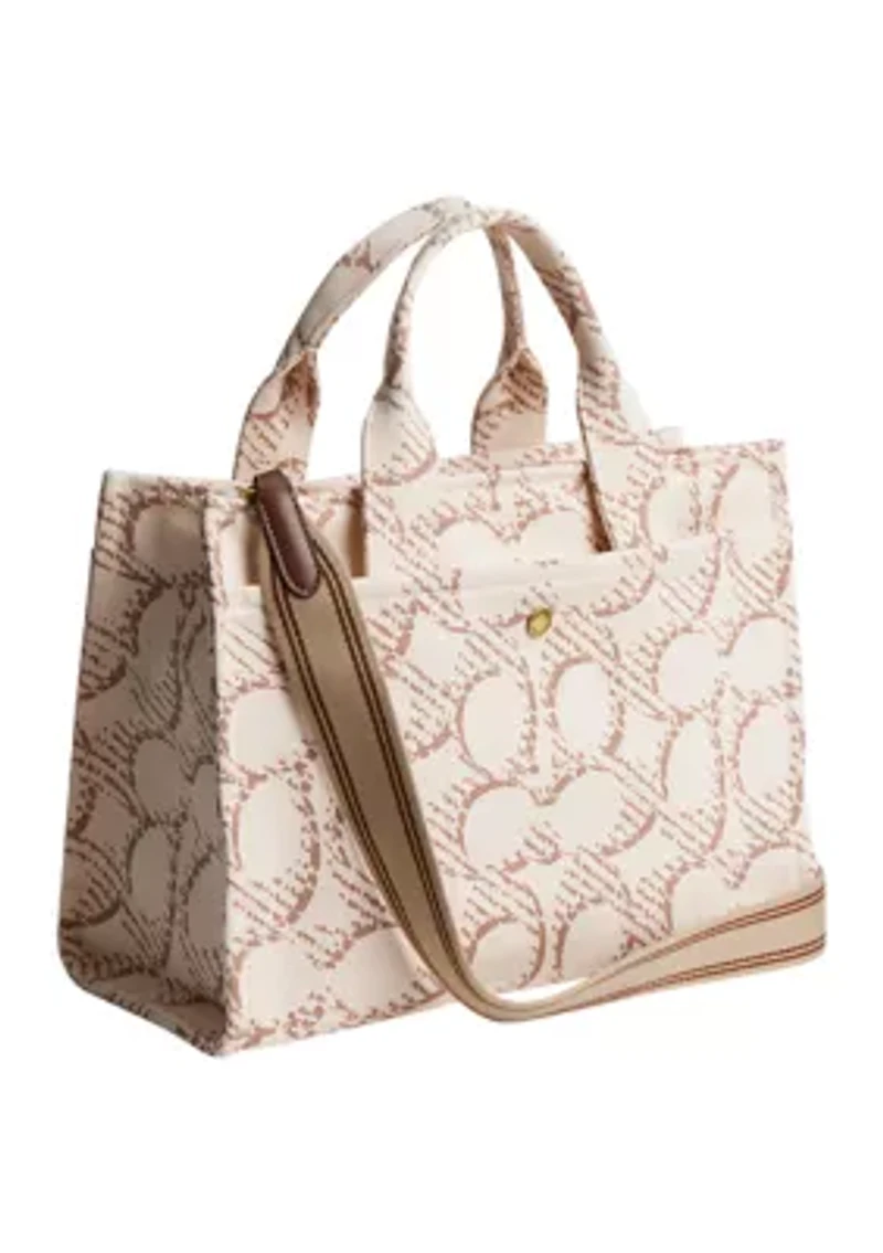 Signature C Printed Canvas Cargo Tote Bag
