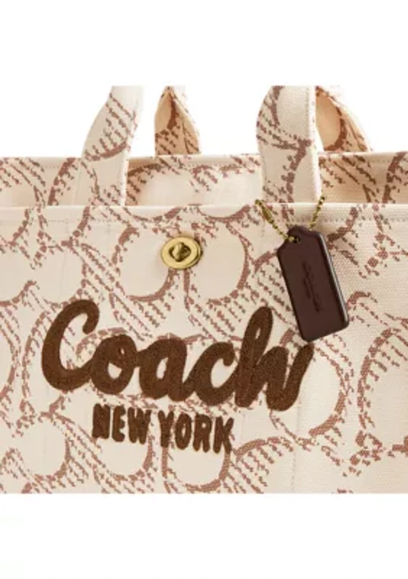 Signature C Printed Canvas Cargo Tote Bag