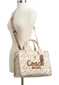 Signature C Printed Canvas Cargo Tote Bag