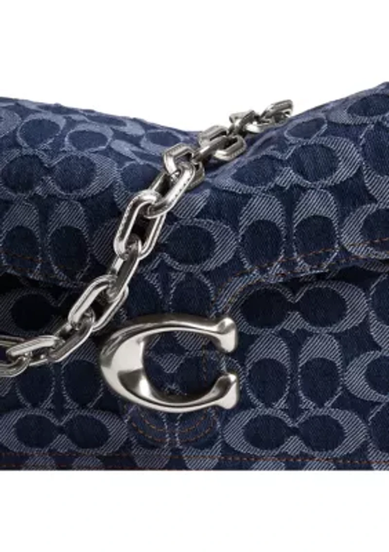 Chain Tabby Shoulder Bag in Signature Denim