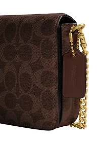 Coated Canvas Signature Mila Crossbody Bag