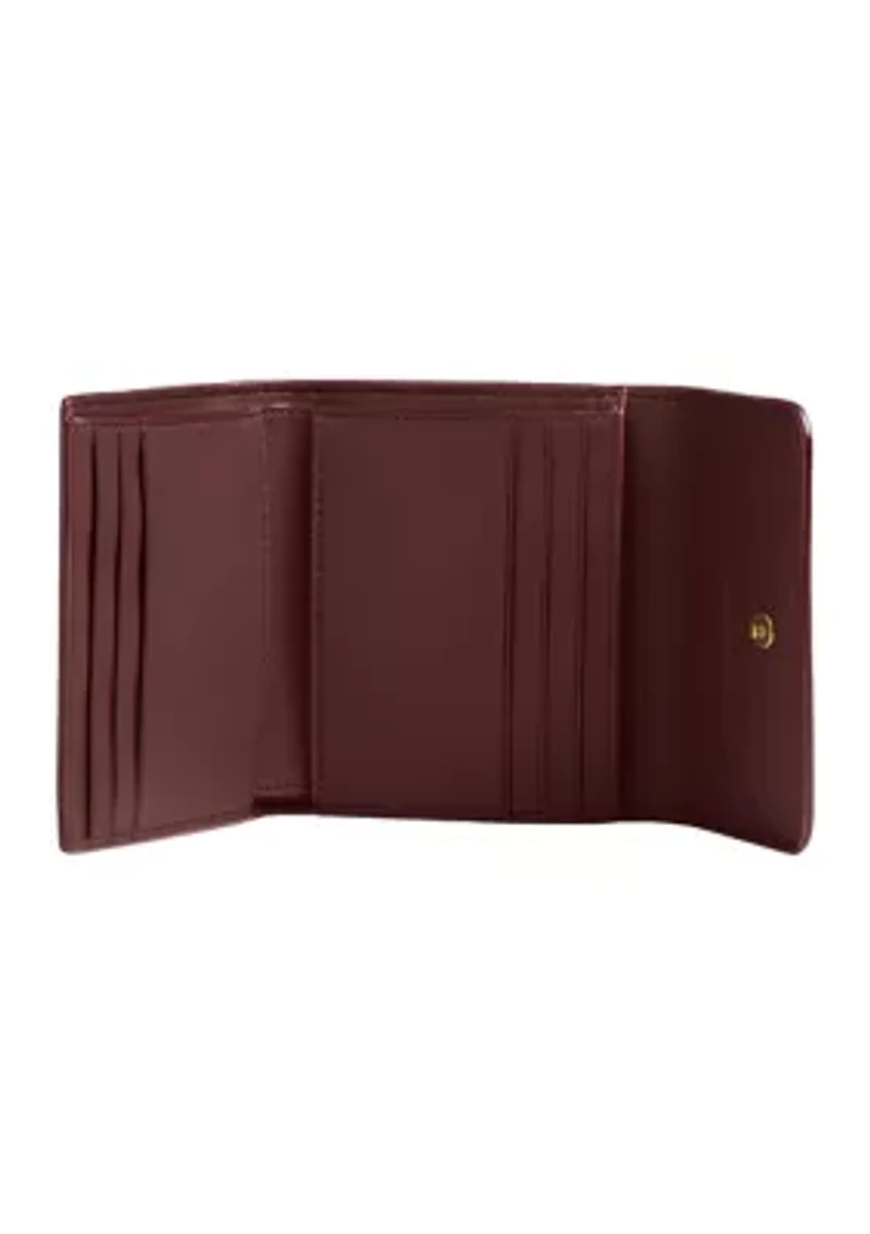 MIla Small Flap Wallet in Signature Canvas 