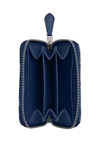 Essential Small Zip Around Card Case in Signature Denim