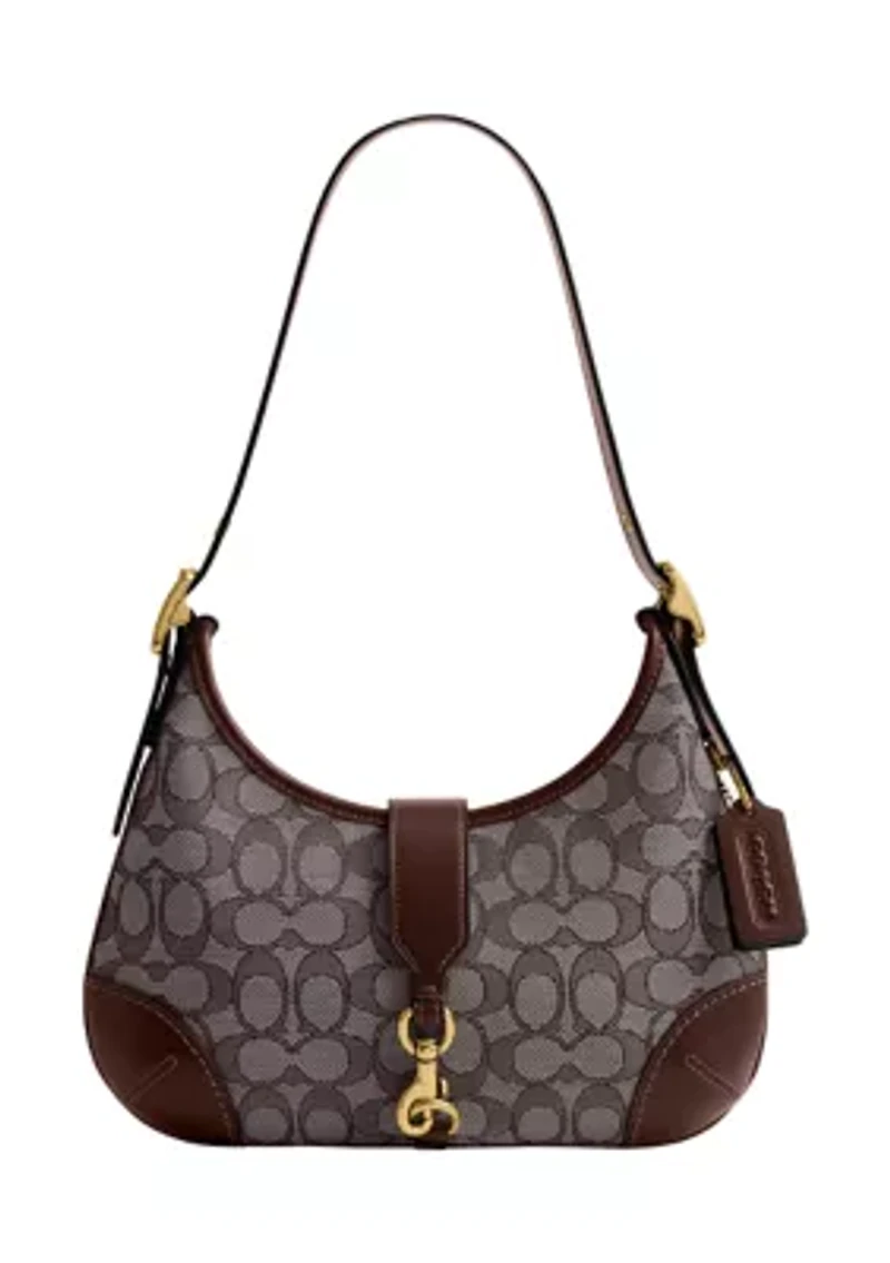 Hamptons Hobo Bag Signature Jacquard