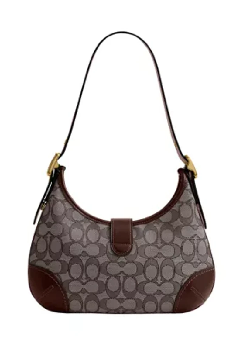 Hamptons Hobo Bag Signature Jacquard