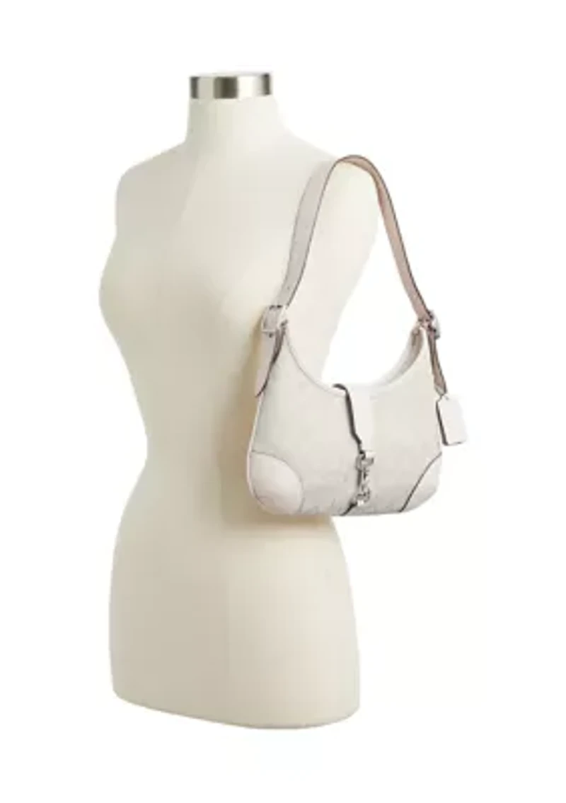 Hamptons Hobo Bag Signature Jacquard