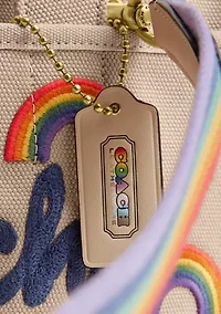Rainbow Embroidered Cargo Tote 26