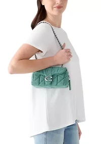 Denim Quilted Tabby 20 Shoulder Bag