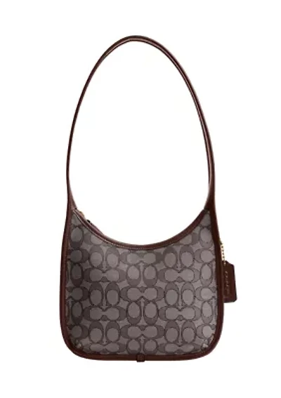 Curve Zip Bag Signature Jacquard
