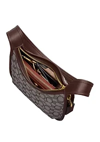 Curve Zip Bag Signature Jacquard
