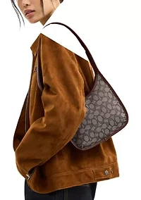 Curve Zip Bag Signature Jacquard