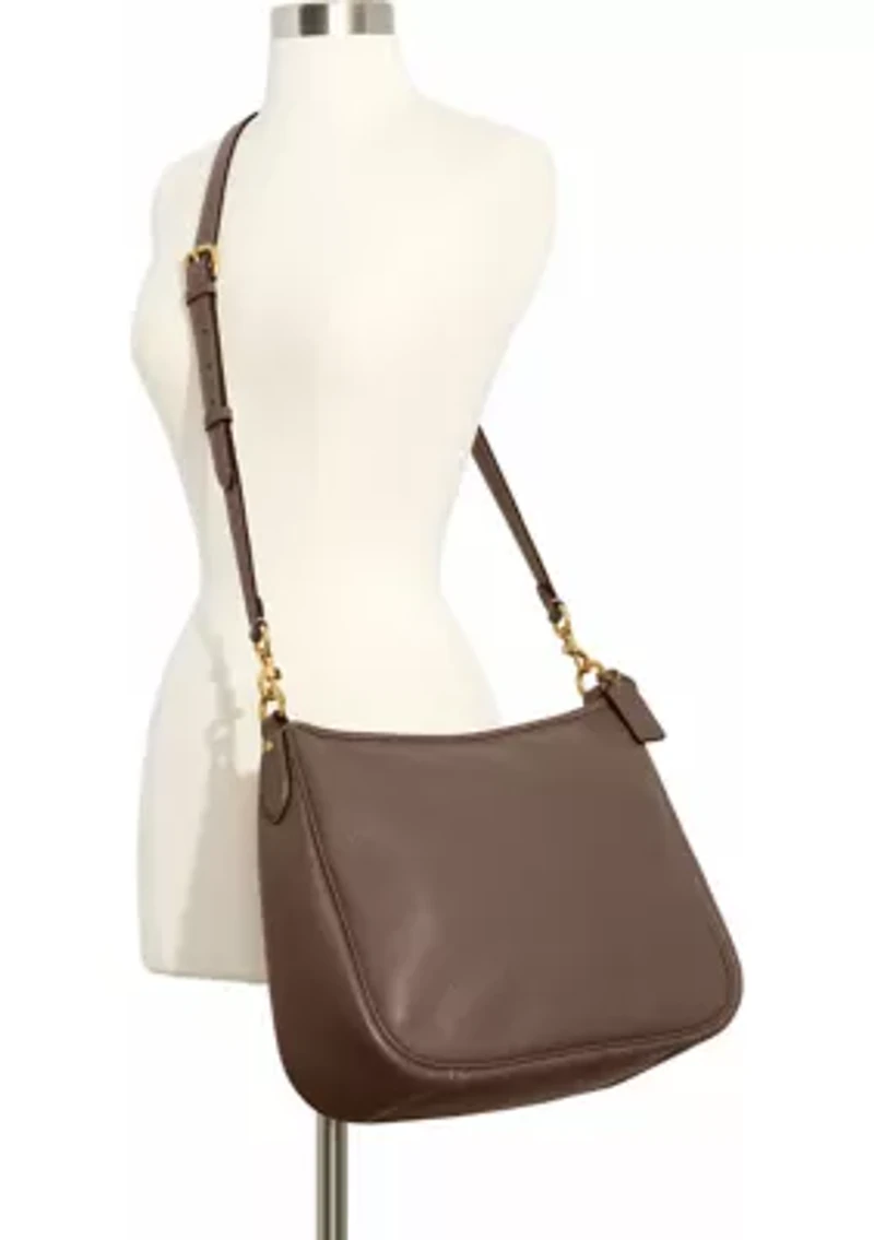 Soft Pebble Leather Cary Shoulder Bag