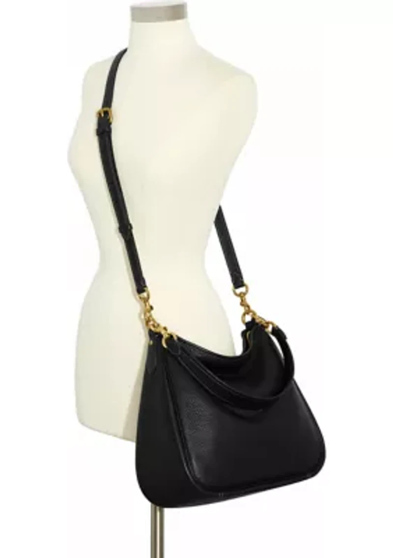 Soft Pebble Leather Cary Shoulder Bag