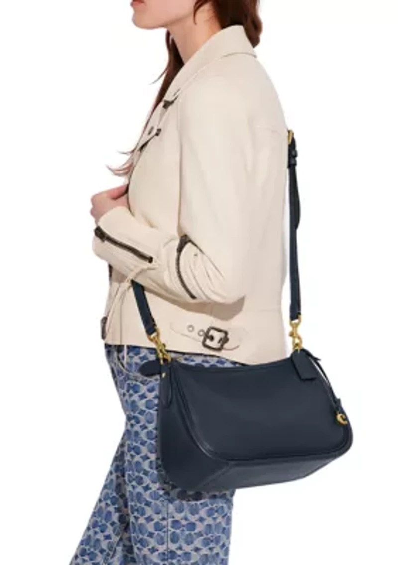 Soft Pebble Leather Cary Crossbody Bag