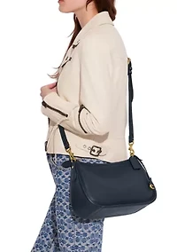 Soft Pebble Leather Cary Crossbody Bag