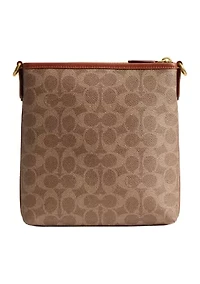 Color Block Coated Canvas Signature Kitt Crossbody Bag