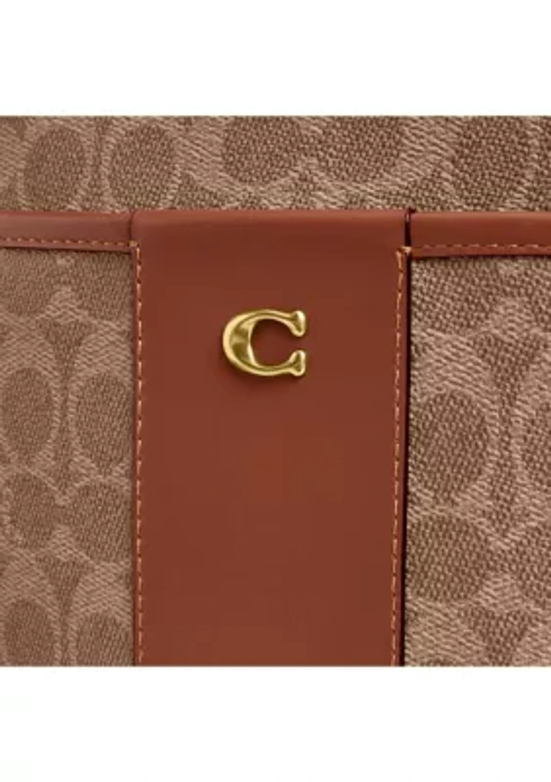 Color Block Coated Canvas Signature Kitt Crossbody Bag