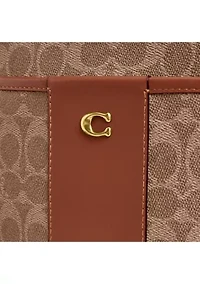 Color Block Coated Canvas Signature Kitt Crossbody Bag