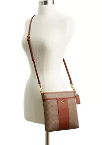 Color Block Coated Canvas Signature Kitt Crossbody Bag