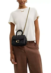 Quilted Leather Tabby Top Handle 20