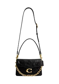 Chain Tabby Shoulder Bag with Floral Embellishment