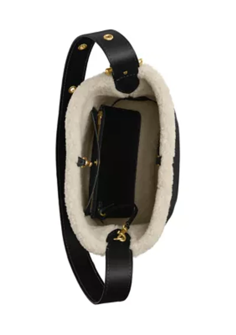 Bleecker Bucket Bag in Shearling