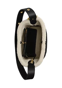 Bleecker Bucket Bag in Shearling 