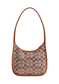Curve Zip Bag in Crystal Signature Jacquard 