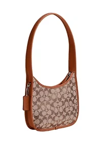 Curve Zip Bag in Crystal Signature Jacquard 