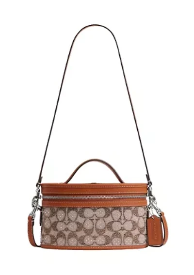 Trail Bag In Crystal Signature Jacquard Crossbody