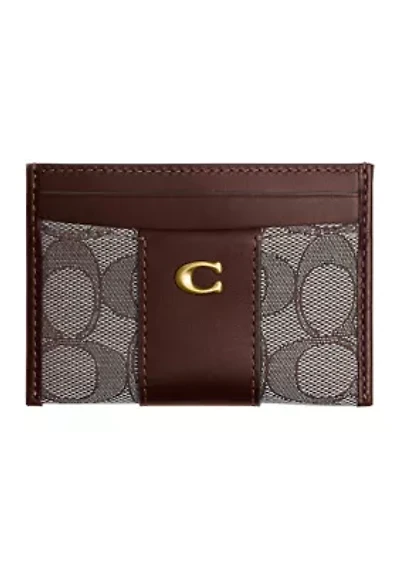 Essential Card Case in Signature Jacquard