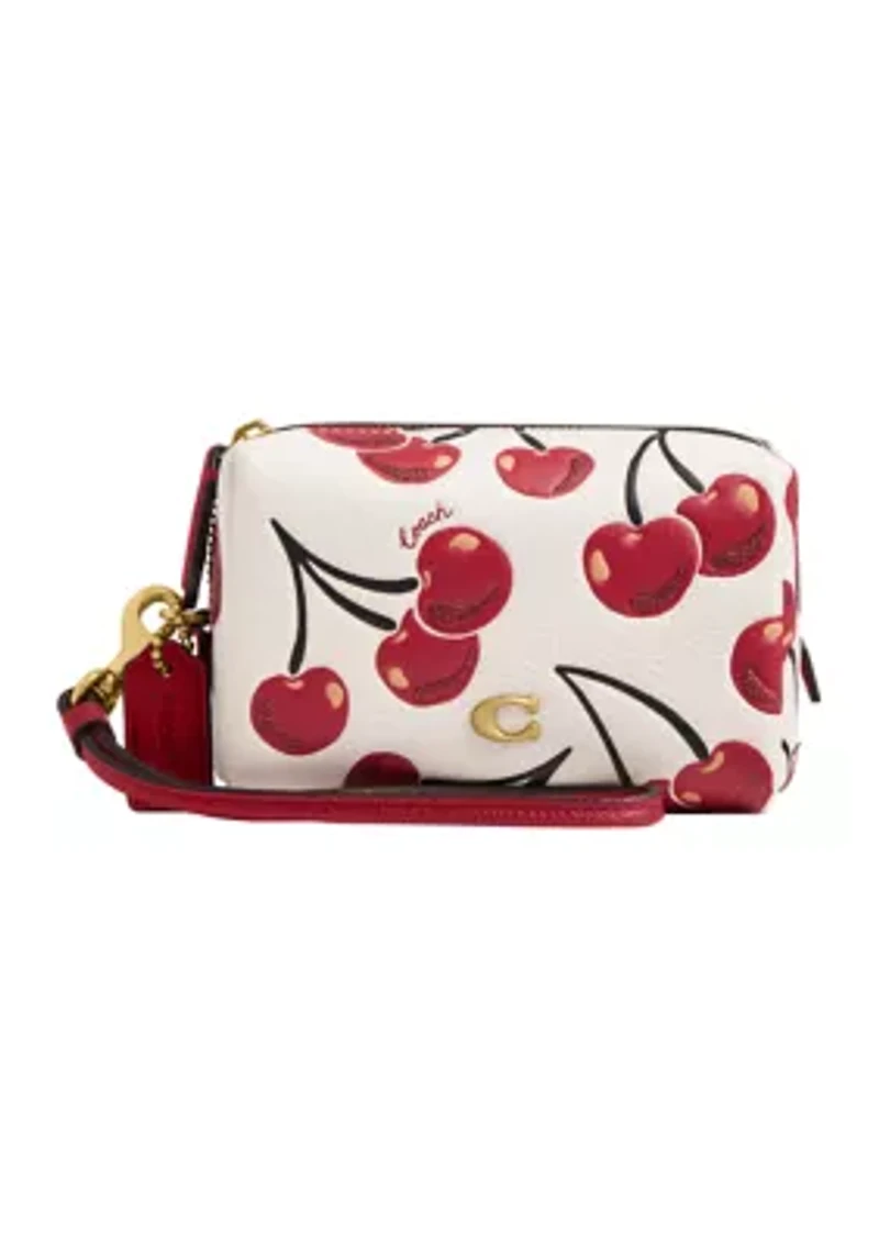 Essential Cosmetic Pouch with Cherry Print