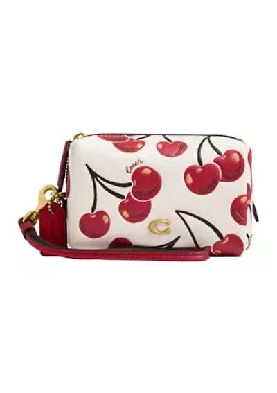 Essential Cosmetic Pouch with Cherry Print