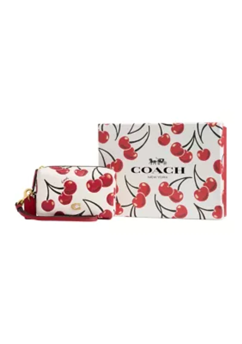 Essential Cosmetic Pouch with Cherry Print