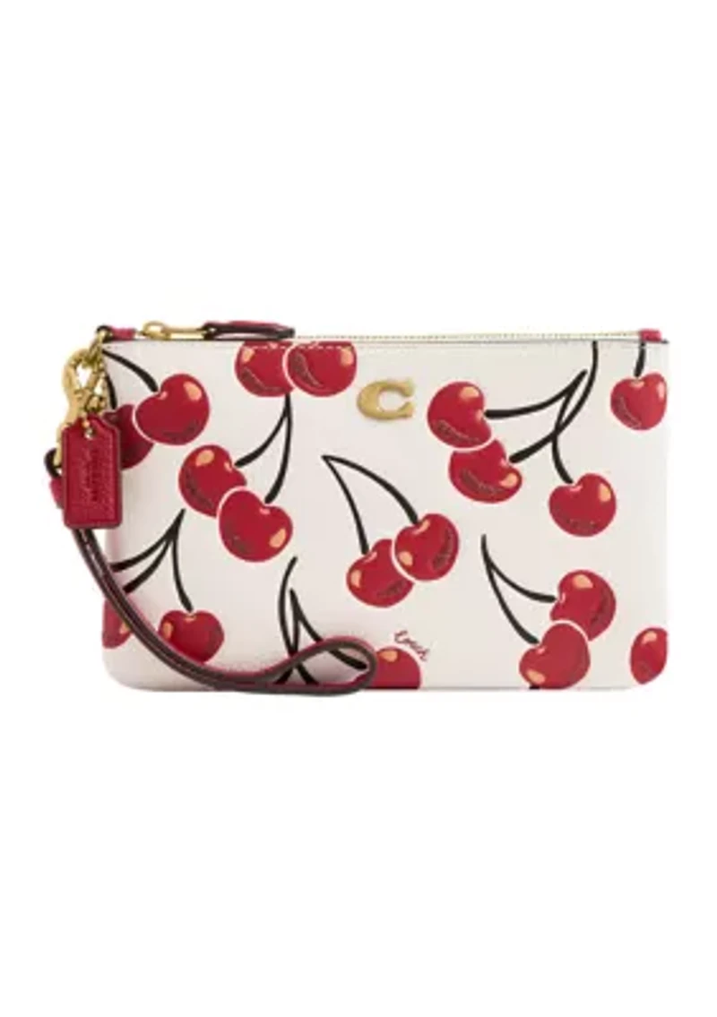 Small Wristlet with Cherry Print