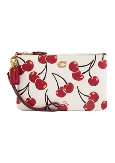 Small Wristlet with Cherry Print