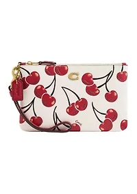 Small Wristlet with Cherry Print