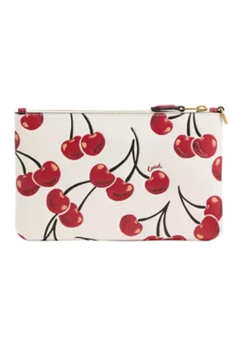 Small Wristlet with Cherry Print