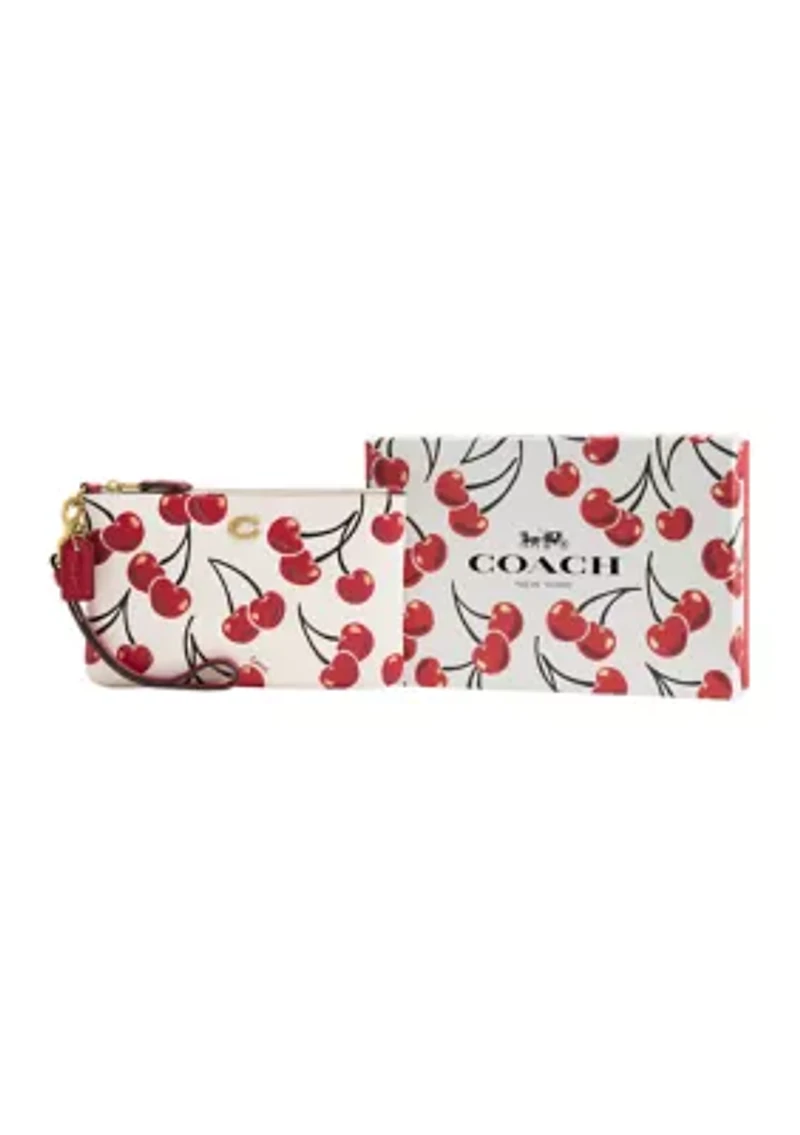 Small Wristlet with Cherry Print