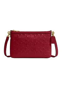 Legacy Zip Top Crossbody Bag Signature Leather