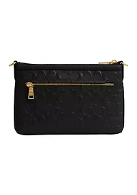 Legacy Zip Top Crossbody Bag Signature Leather