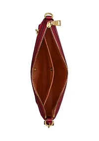 Legacy Zip Top Crossbody Bag Signature Leather