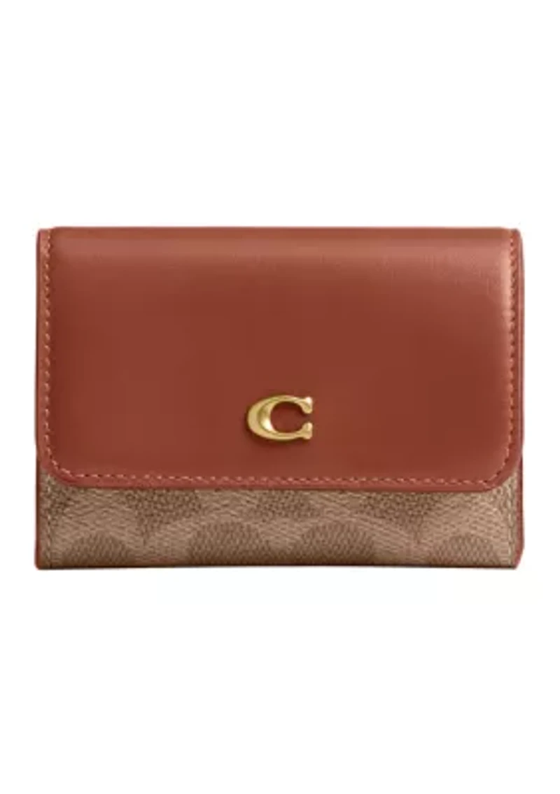 Essential Flap Card Case in Signature Canvas