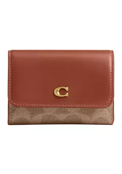 Essential Flap Card Case in Signature Canvas