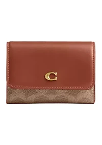 Essential Flap Card Case in Signature Canvas