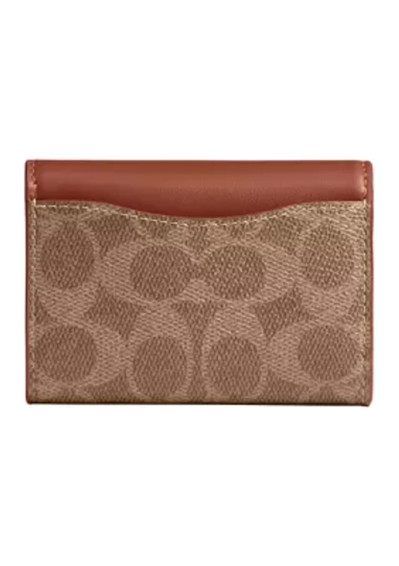 Essential Flap Card Case in Signature Canvas